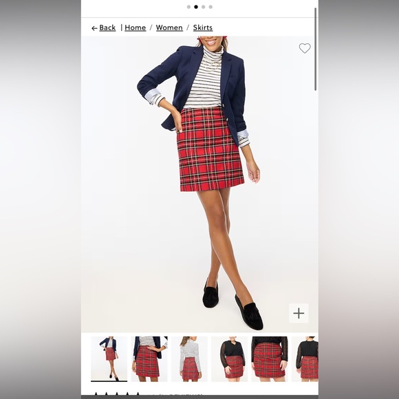 Jcrew Factory Tartan A Line Skirt, NWT - Picture 1 of 8